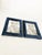 Textile Blue Velvet and Glass Frames, France, 1990, Set of 2 For Sale - Image 7 of 12