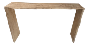 Andrianna Shamaris Live Edge Teak Wood Console Table Or Bar Table