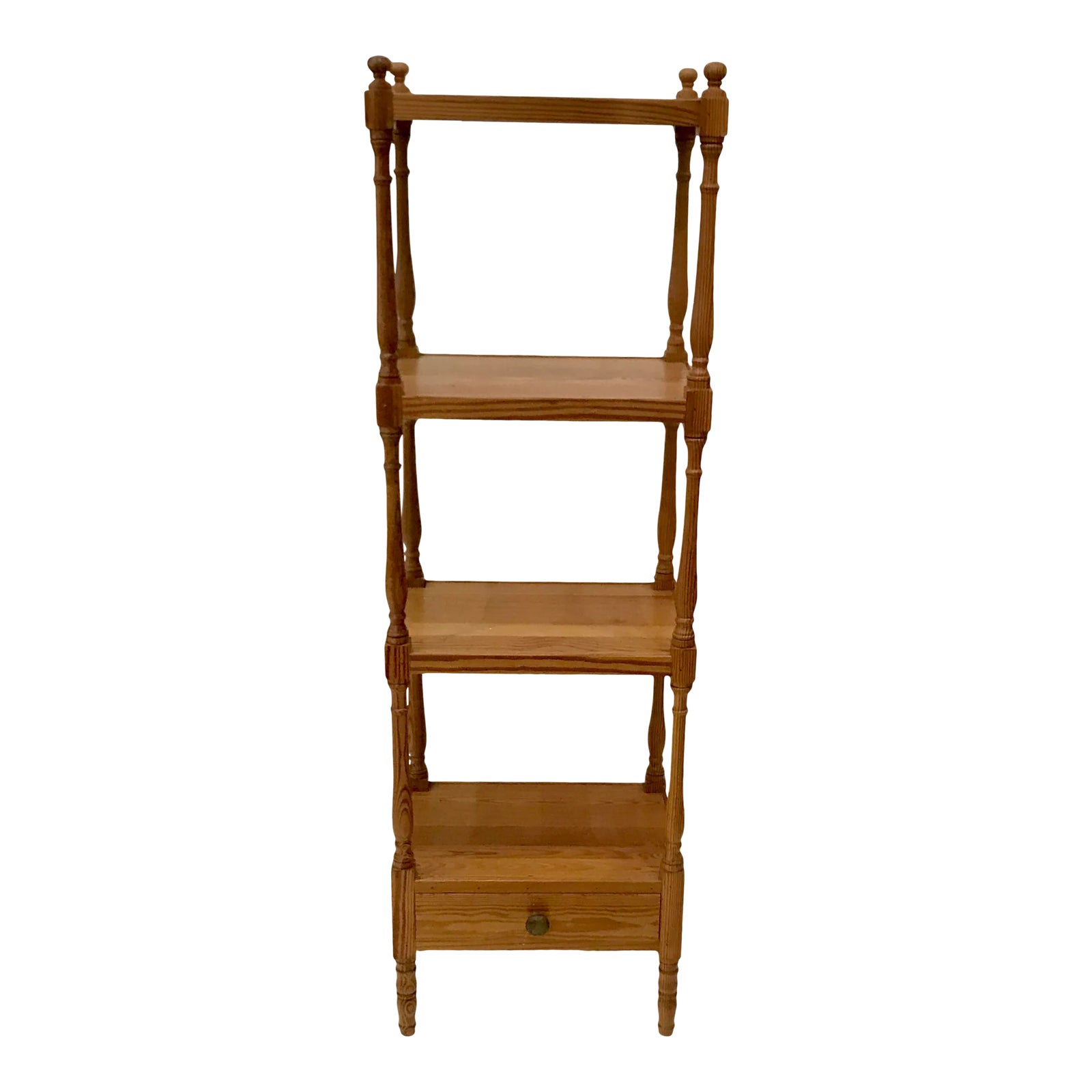 American Classical Pine Shelf Etagere Chairish