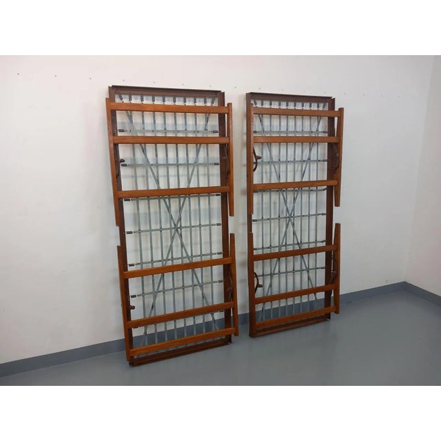Vintage Stackable Daybeds in Oak Wood and Metal, 1960s, Set of 2 For Sale - Image 10 of 18