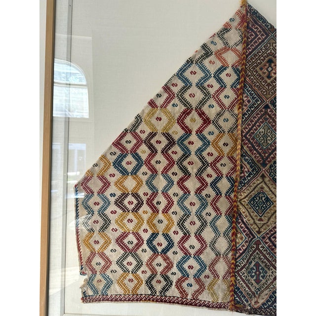 Framed Antique Woven Anatolian Woven Textile For Sale - Image 4 of 13