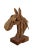 Vintage 20th century bust / sculptur depicting a semi-abstract horse's head crafted of pieces of driftwood, mounted on a...