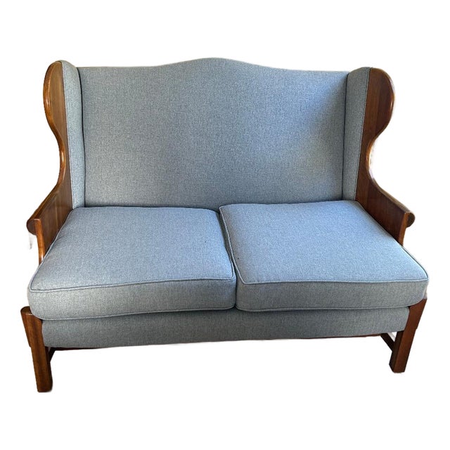 Vintage "Connecticut Valley" Wingback Loveseat Attributed to Stickley For Sale