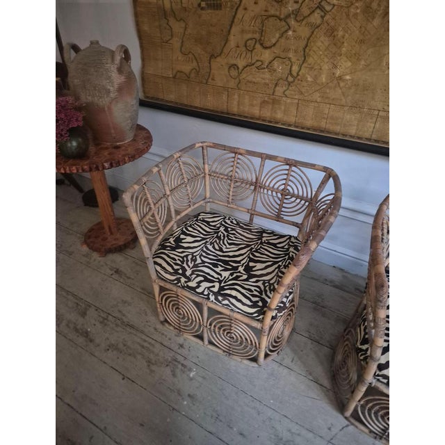 Rattan Lounge Chairs by Christer Norman for Sjöwalls Korgmakeri, 1970s, Set of 2 For Sale - Image 9 of 15