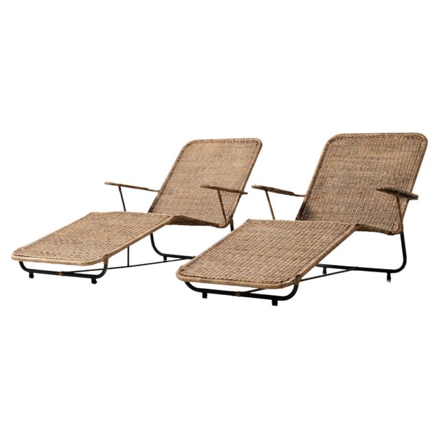 Set of Rattan Lounge Chairs by Carlo Hauner and Martin Eisler, 1955 For Sale - Image 12 of 12