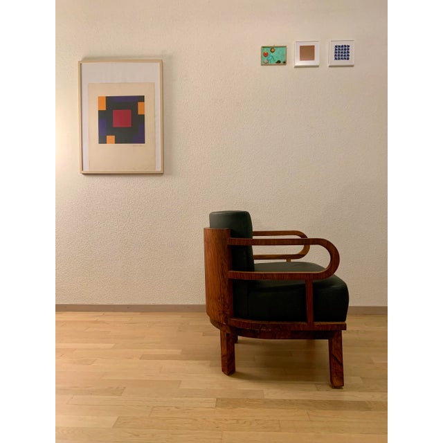 Art Deco Leather Chair in the style of Eugene Schoen, 1920s For Sale - Image 11 of 15
