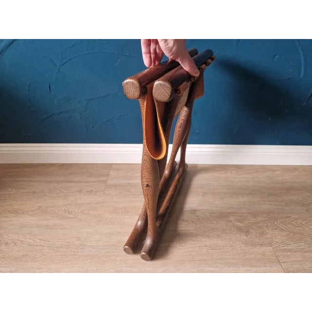 Guldhoj Folding Stool by Poul Hundevad for Hundevad & Co., Denmark, 1948 For Sale - Image 9 of 10