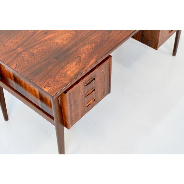 Mid-Century Modern Danish Executive Desk in Teak For Sale - Image 6 of 13