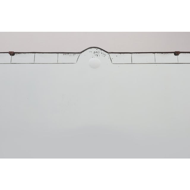 French Venetian Style Frameless Mirror with Bevelled Border and Engraved Floral Motif, 1920 For Sale - Image 9 of 11