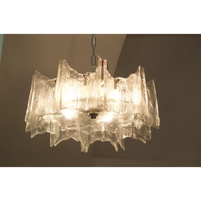 Ice Glass Chandelier from J.T. Kalmar For Sale - Image 12 of 13