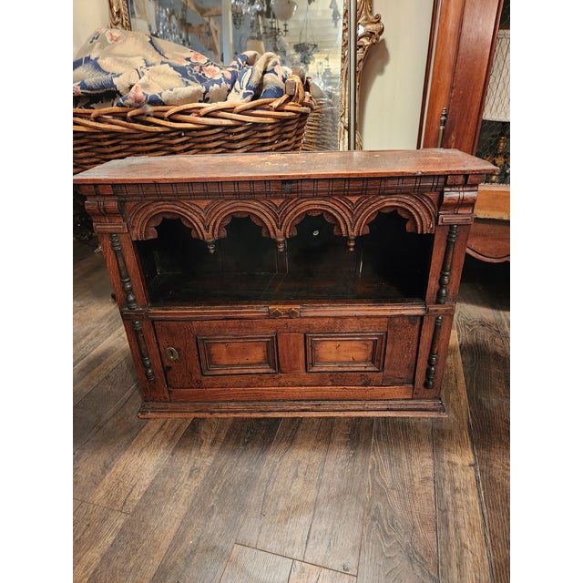 Antique English Oak Lavery Cupboards For Sale - Image 12 of 12