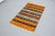 1970s Southwestern Handmade Wool Pumpkin Yellow Turkish Kilim Area Rug Size: 2.9 x 4.8 ft - 84 x 143 cm - 33 x 56 inches...