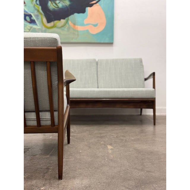 Set of 2 Loveseats Attributed to Ib-Kofod Larsen for Selig For Sale - Image 14 of 15