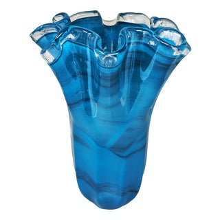 Vintage Fazzoletto Murano Glass Vase by Dogi, Italy, 1970s For Sale