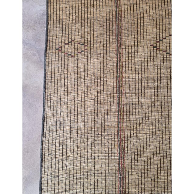 1960s Handwoven Reed Mauritanian Rug - 9 X 17.8 Ft For Sale - Image 4 of 5