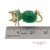 Mid 20th Century 18k 750 Solid Yellow Gold Natural Ruby Eyes & Green Gemstones Cat Pin Brooch For Sale - Image 11 of 12