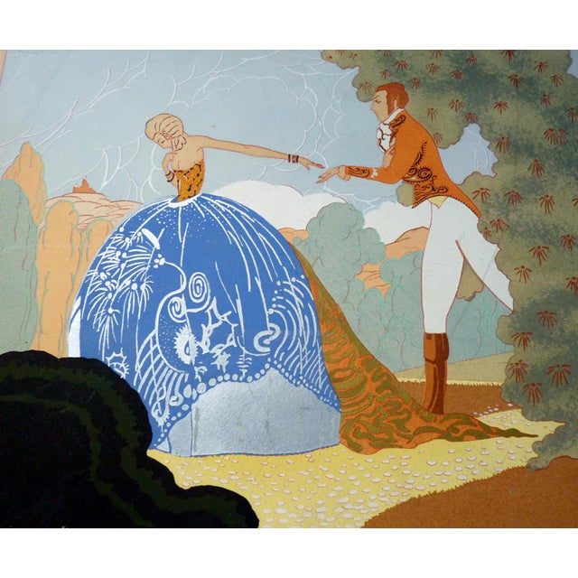 Elevate your space with this breathtaking original 1920s Art Deco hand-colored pochoir print by the celebrated Italian...