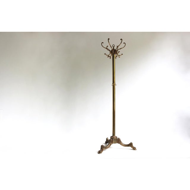Metal Vintage Regency Coat Rack with Wide Decorated Base, 1960 For Sale - Image 7 of 13