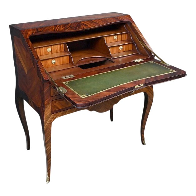 18th Century Louis XV Slant-Front Marquetry Desk For Sale