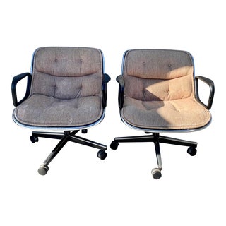 1970s Knoll Pollock Executive Chairs - a Pair For Sale