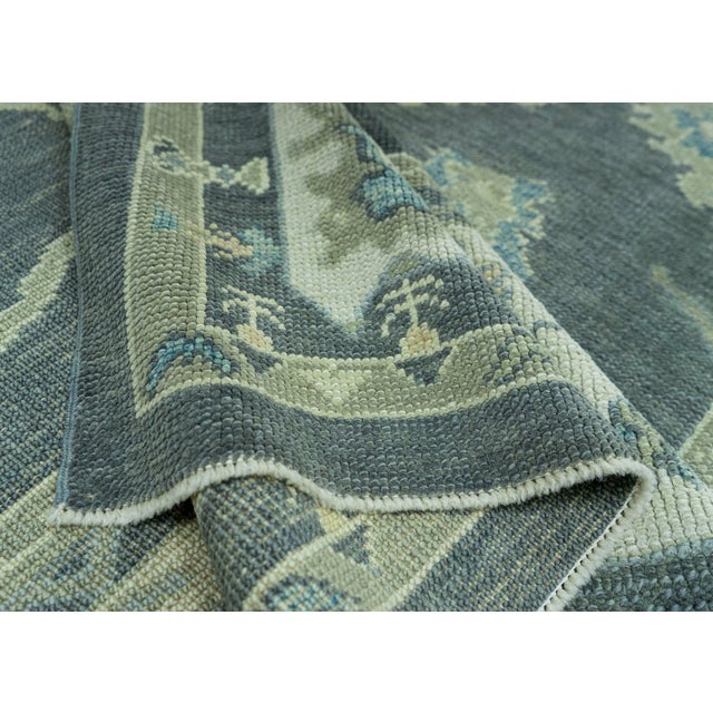 Black Turkish Oushak Rug 8'3" x 8'5" #19059 For Sale - Image 8 of 8