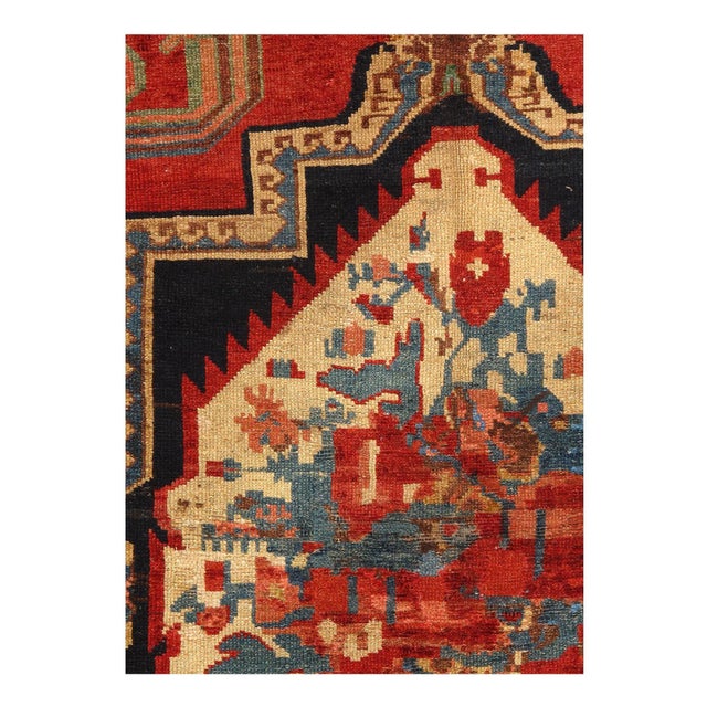 Abstract Pasargad Rust Persian Antique Bakhtiari Rug- 4' X 6'4'' For Sale - Image 3 of 4