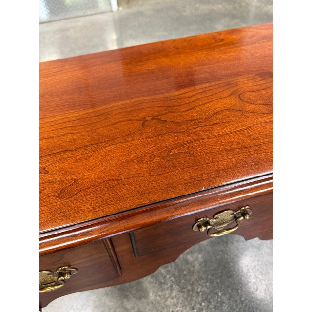 Vintage Gordon’s Fine Furniture Solid Cherry Georgian Lowboy For Sale - Image 10 of 12