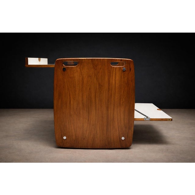 Freijó Wood Bar Cart with Chrome Wheels by Sergio Rodrigues, Brazil, 1960s - Lot 80A For Sale - Image 14 of 15