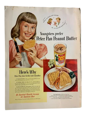 1953 Mid-Century Peter Pan Peanut Butter Ad