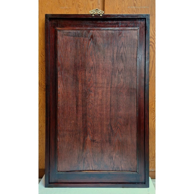 1930s Chinese Framed Porcelain Bai Ying Tu Plaque For Sale - Image 5 of 5