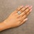 Early 21st Century .925 Sterling Silver 2.0 Cttw Lab Grown Diamond Three-Row Pavé Band Ring - Size 7 For Sale - Image 5 of 6