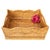 Wood Artifacts Rattan Scallop Collection Shelf Basket in Honey Brown - 14" For Sale - Image 7 of 9