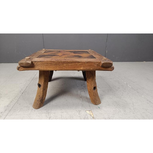Wood Vintage Brutalist Copper Plated Coffee Table, 1970s For Sale - Image 7 of 10
