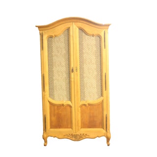 Vintage Maple French Armoire/Chifforobe For Sale