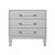 Animal Skin Matthew Izzo Home Amber Light Gray Shagreen Three Drawer Side Table With Acrylic and Antique Brass Drawer Pulls For Sale - Image 7 of 7
