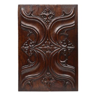Gothic Sculpted Oak Panel, Belgium, 16th Century For Sale