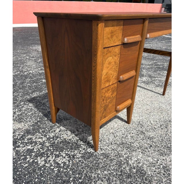 Fully-Refinished Mid Century Stanley Desk For Sale - Image 4 of 12