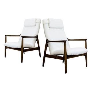 GFM-64 High Back Chairs by Edmund Homa for GFM, 1960s, Set of 2 For Sale