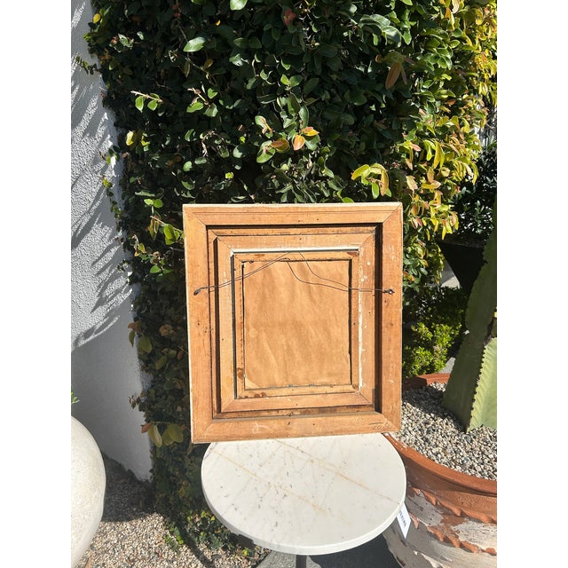 Cream Vintage Wood & Gilt Framed Mirror For Sale - Image 8 of 10