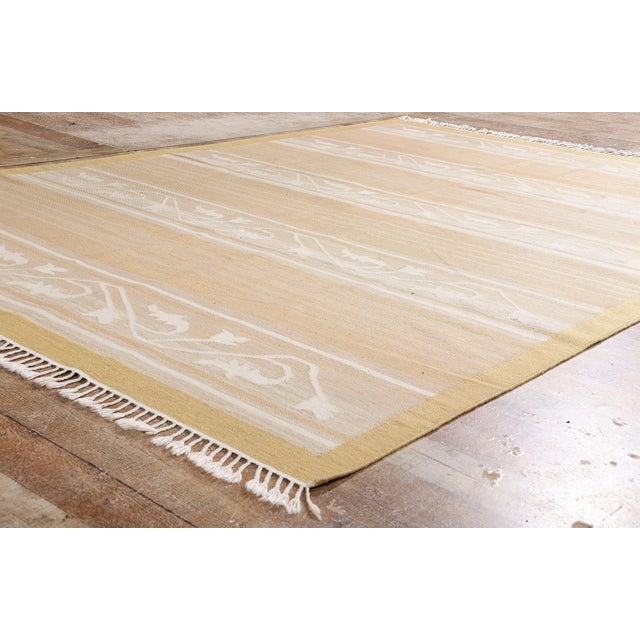 Peach Vintage Swedish Rollakan Rug, 06'07 X 09'03 For Sale - Image 8 of 10