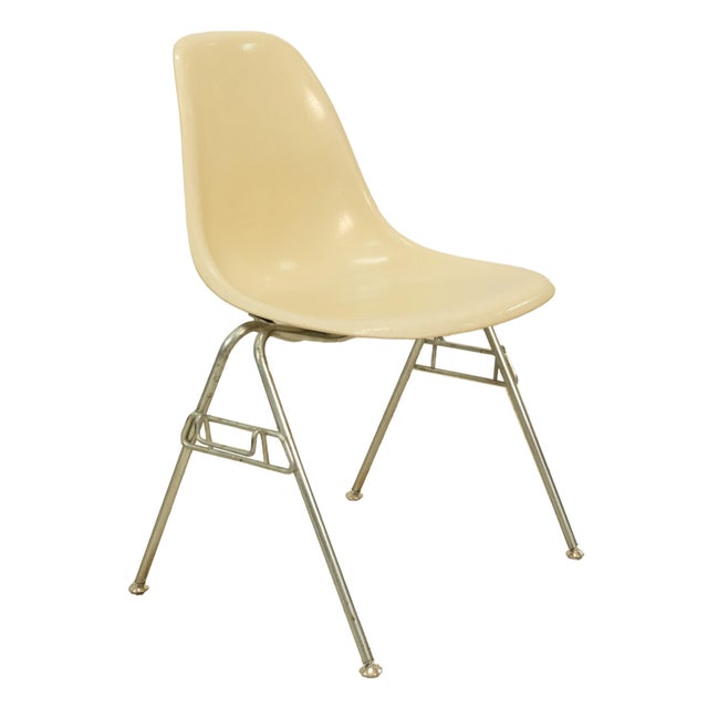 Orange Mid Century Modern Original Eames for Herman Miller Fiberglass Shell Chairs 1959 For Sale - Image 8 of 17