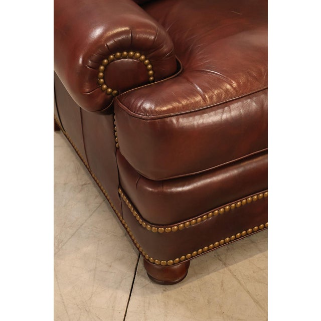 Hancock & Moore Traditional Leather Loveseat For Sale - Image 9 of 18