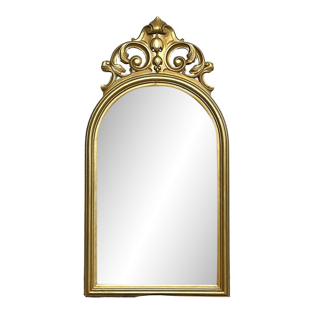 1800s French Carved Baroque Giltwood Mirror Frame For Sale