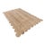 Handmade Solid Natural Jute Scalloped Rug Dhurrie - 4'x6' For Sale