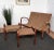 Stylish 19060s Mid-Century Modern lounge bench armchair in wood and cord or woven rope, in the style of Audoux Minet. The...