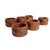 Mid-Century Modern Vintage Mid-Century Modern Teak Wood Napkin Rings – Set of 6, Boho Neutral Wood Table Setting For Sale - Image 3 of 4