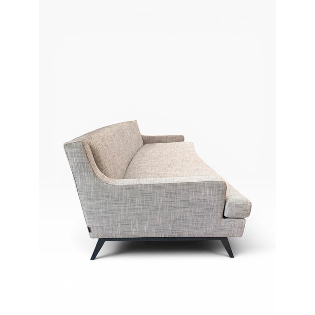 Metal Ligne Roset Belem Triple Sofa in Original Neutral Woven Upholstery | Made in France For Sale - Image 7 of 15