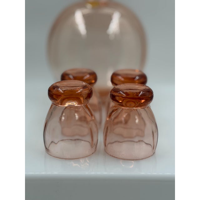 Vintage Rosalin Glass Liqueur Set, 1950s, Set of 5 For Sale - Image 6 of 18