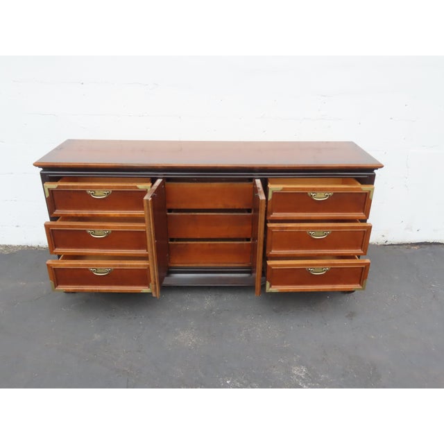 Broyhill Premier Hollywood Regency Long Low Dresser Sideboard Media Cabinet 6893 For Sale In Miami - Image 6 of 17