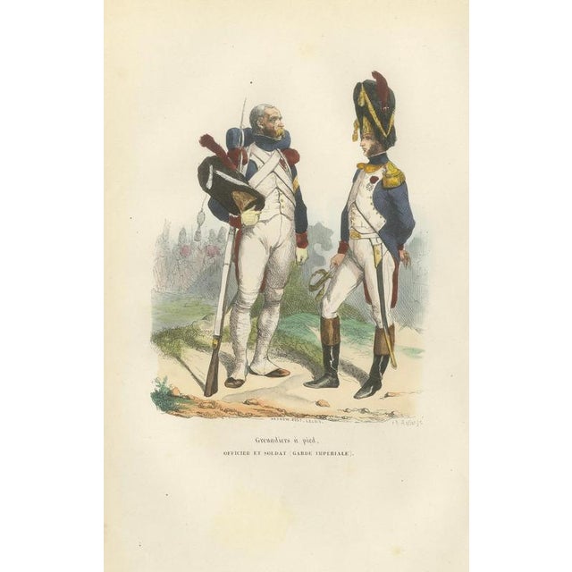 Napoleonic Imperial Guard Grenadiers, 1843, Paper, Set of 2 For Sale - Image 10 of 11